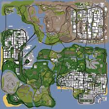 Mapa de San Andreas mostrando localizações